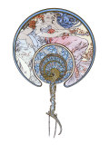 Fan Design Reproduction procédé giclée par Alphonse Mucha