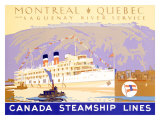 Canada Steamship Lines, Montreal-Quebec Giclee Print