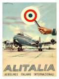 Alitalia, Aerolinee Italiane Internazionali Giclée-Druck