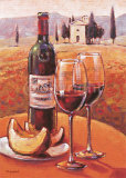 Still Life with Red Wine Print by Mauro Cellini