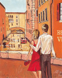 Honeymoon in Venice Kunstdruck von Steff Green