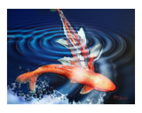 Koi Crossing Giclee Print by McKenzie 
