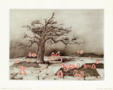 Drawing from Faustus in Africa, c.1975 Print by William Kentridge