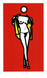 Woman Taking off a Man's Shirt, c.2003 Sérigraphie par Julian Opie