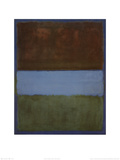 N° 61 (Marron, bleu, marron sur bleu)|No. 61 (Brown, Blue, Brown on Blue), vers 1953 Posters par Mark Rothko