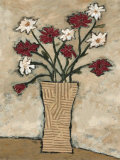Red Flowers in a Vase Plakat av Judi Bagnato