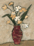 Yellow Flowers in a Vase Posters av Judi Bagnato