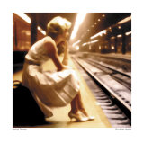 Girl at the Station Poster by George Thomas