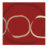 Three Circles on Red Posters par Catherine Aguilar