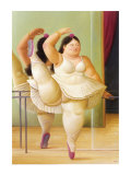 Ballerina to the Handrail Kunstdrucke von Fernando Botero