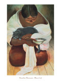 Blue Cat Poster por Sandra Bierman Blue Cat Poster por Sandra Bierman