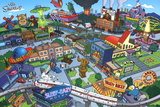 The Simpsons- Springfield Map Photo