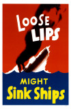 Loose Lips Sink Ships マスタープリント