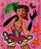 Miss Pink Butterfly Prints by B. Ingrid