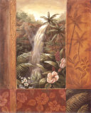 Tropical Waterfall II Print by Vivian Flasch