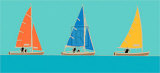 Sailing Trio I Poster av Emily Burningham