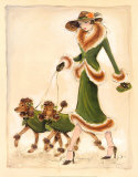Prancing Poodles Prints by Karen Dupré