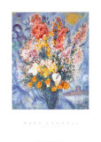 Bouquet des Fleurs Posters by Marc Chagall
