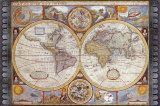 Antique Map, New Map of the World, 1626 Poster by John Speed