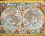 Antique Map, Orbis Terrarum, 1636 Poster von Jean Boisseau
