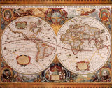 Henricus Hondius - Antique Map, Geographica, c.1630 Obrazy Henricus Hondius - Antique Map, Geographica, c.1630 Obrazy