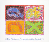 Lincoln Center, 10th Annual Community Holiday Festival, 1980 Serigraph by Nancy Graves