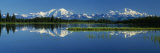 Reflection of Mountains in Lake, Mt. Foraker and Mt. Mckinley, Denali National Park, Alaska, USA Photographic Print by Panoramic Images 