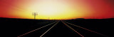Santa Fe Railroad Tracks, Daggett, California, USA Photographic Print by Panoramic Images 