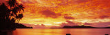 Sunset, Huahine Island, Tahiti Fotoprint van Panoramic Images Sunset, Huahine Island, Tahiti Fotoprint van Panoramic Images