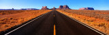Empty Road, Clouds, Blue Sky, Monument Valley, Utah, USA Fotografie-Druck von Panoramic Images 