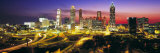 Skyline, Evening, Dusk, Illuminated, Atlanta, Georgia, USA Fotografie-Druck von Panoramic Images 
