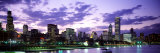Sunset, Sky, Skyline, Twilight, Downtown, City Scene, Loop, Chicago, Illinois, USA Photographie par Panoramic Images 