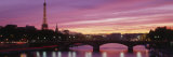 Sunset, Romantic City, Eiffel Tower, Paris, France Photographie par Panoramic Images 