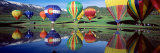 Reflection of Hot Air Balloons on Water, Colorado, USA Photographie par Panoramic Images 