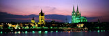 Cityscape at Dusk, Cologne, Germany Fotografie-Druck von Panoramic Images 