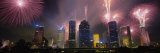 Fireworks Over Buildings in a City, Houston, Texas, USA Photographic Print by Panoramic Images 