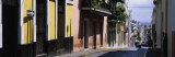 Car Moving on a Street, Calle Del Cristo, Old San Juan, Puerto Rico Photographic Print by Panoramic Images 