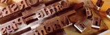 Close-up of Wooden Printing Blocks Photographic Print by Panoramic Images 