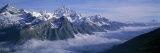 Aerial View of Clouds Over Mountains, Swiss Alps, Switzerland Photographic Print by Panoramic Images 