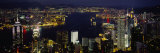 Buildings Illuminated at Night, Hong Kong Photographic Print by Panoramic Images 