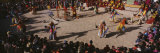 High Angle View of Mask Dancers, Tongren County, Qinghai Province, China Photographic Print by Panoramic Images 