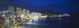 Buildings on the Waterfront, Waikiki, Honolulu, Oahu, Hawaii, USA Photographie par Panoramic Images 