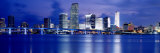 Panoramic View of an Urban Skyline at Night, Miami, Florida, USA Fotografisk tryk af Paula Scaletta Panoramic View of an Urban Skyline at Night, Miami, Florida, USA Fotografisk tryk af Paula Scaletta