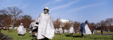 Tourists in the War Memorial, Korean Veterans Memorial, Washington DC, District of Columbia, USA Photographic Print by Elise Remender