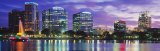 Panoramic View of an Urban Skyline at Night, Orlando, Florida, USA Photographic Print by Panoramic Images 