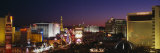 Buildings Lit Up at Night, Las Vegas, Nevada, USA Lámina fotográfica por Panoramic Images