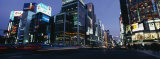 Low Angle View of a Building Lit Up at Dusk, Tokyo Prefecture, Japan Photographic Print by Panoramic Images 