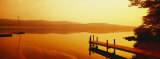 Pier, Pleasant Lake, New Hampshire, USA Photographie par Panoramic Images 