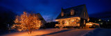 House with Christmas Lights, Laurentians, Canada Photographic Print by Panoramic Images 