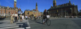 Group of People Crossing a Road at a Zebra Crossing, City Hall Square, Copenhagen, Denmark Lámina fotográfica por Panoramic Images